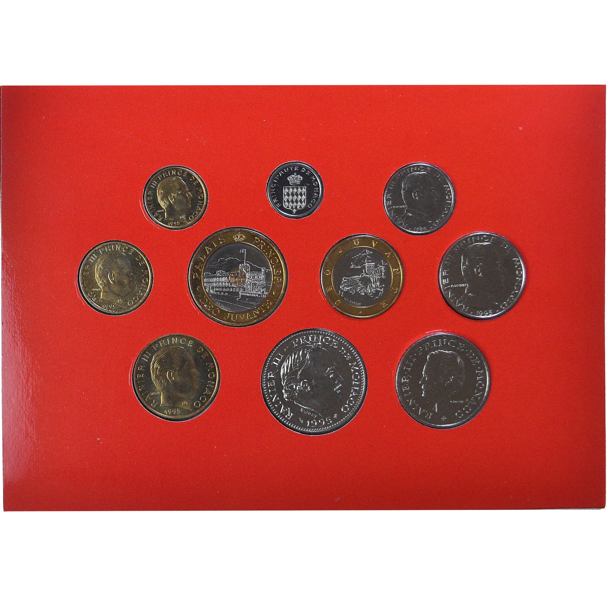 Coin, Monaco, Rainier III, Coffret 1 c. à 20 frs., 1995, Monnaie de Paris
