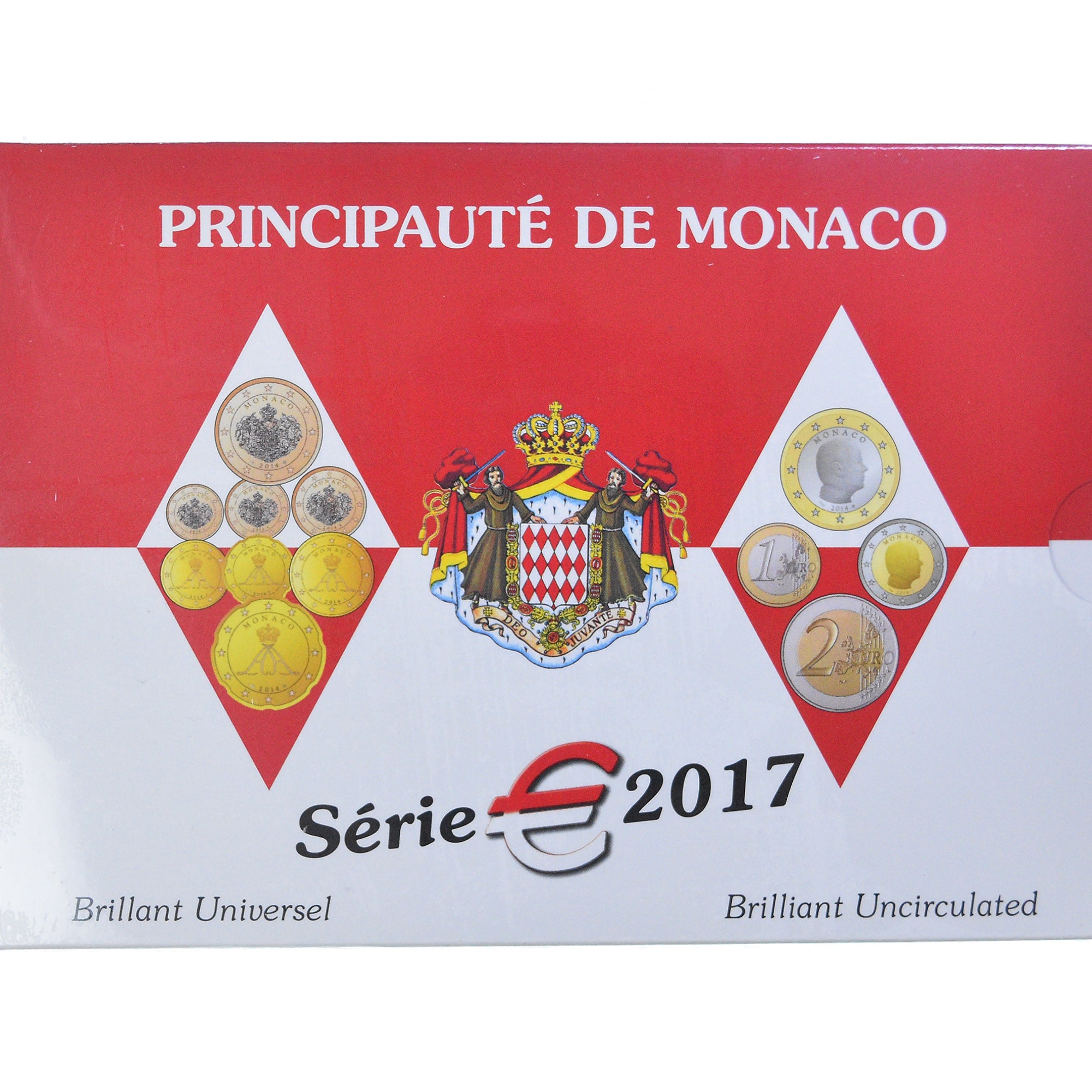 Monaco, Coffret 1c. à 2€, 2017, BU, MS(65-70)