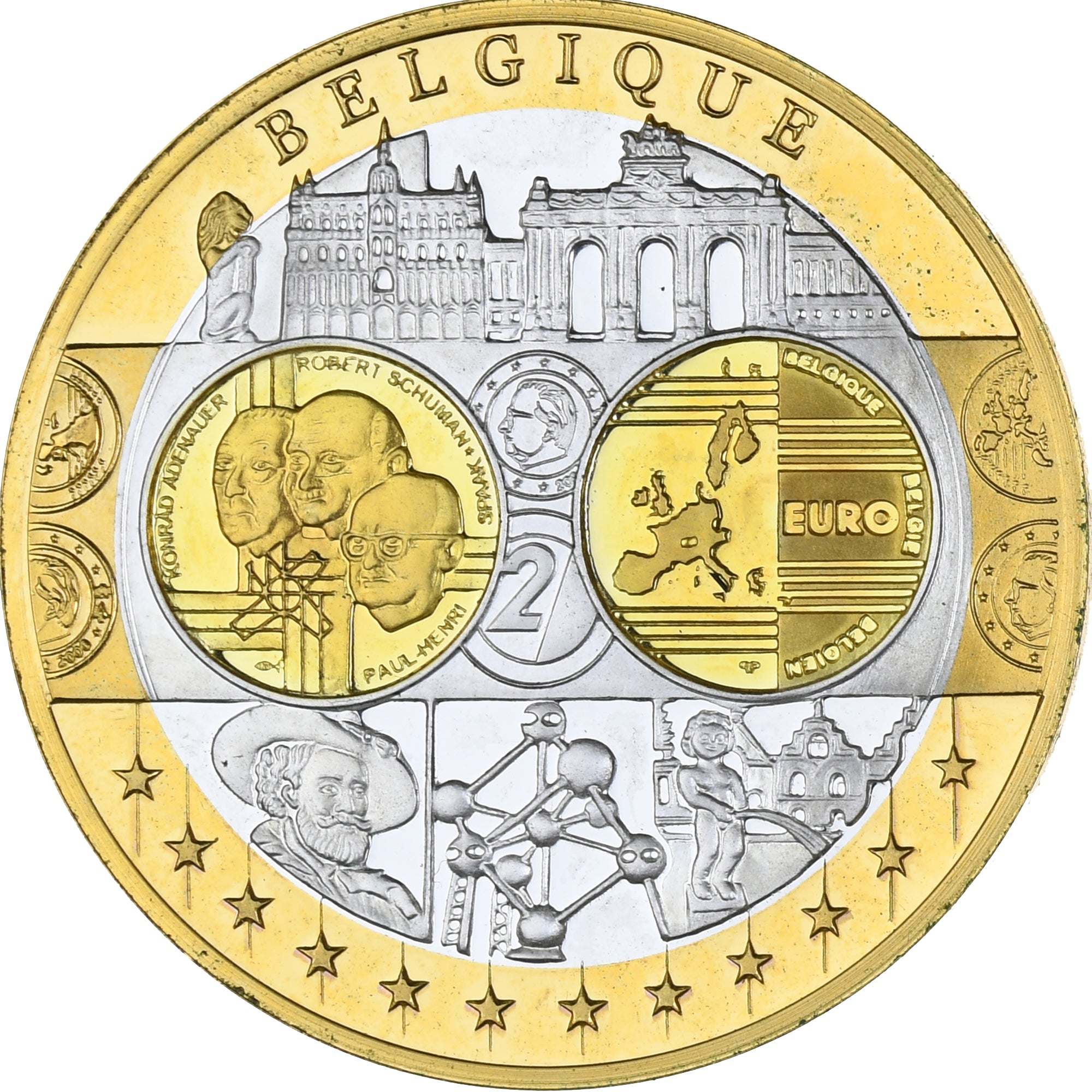Belgique, Médaille, L'Europe, Belgique, FDC, Argent