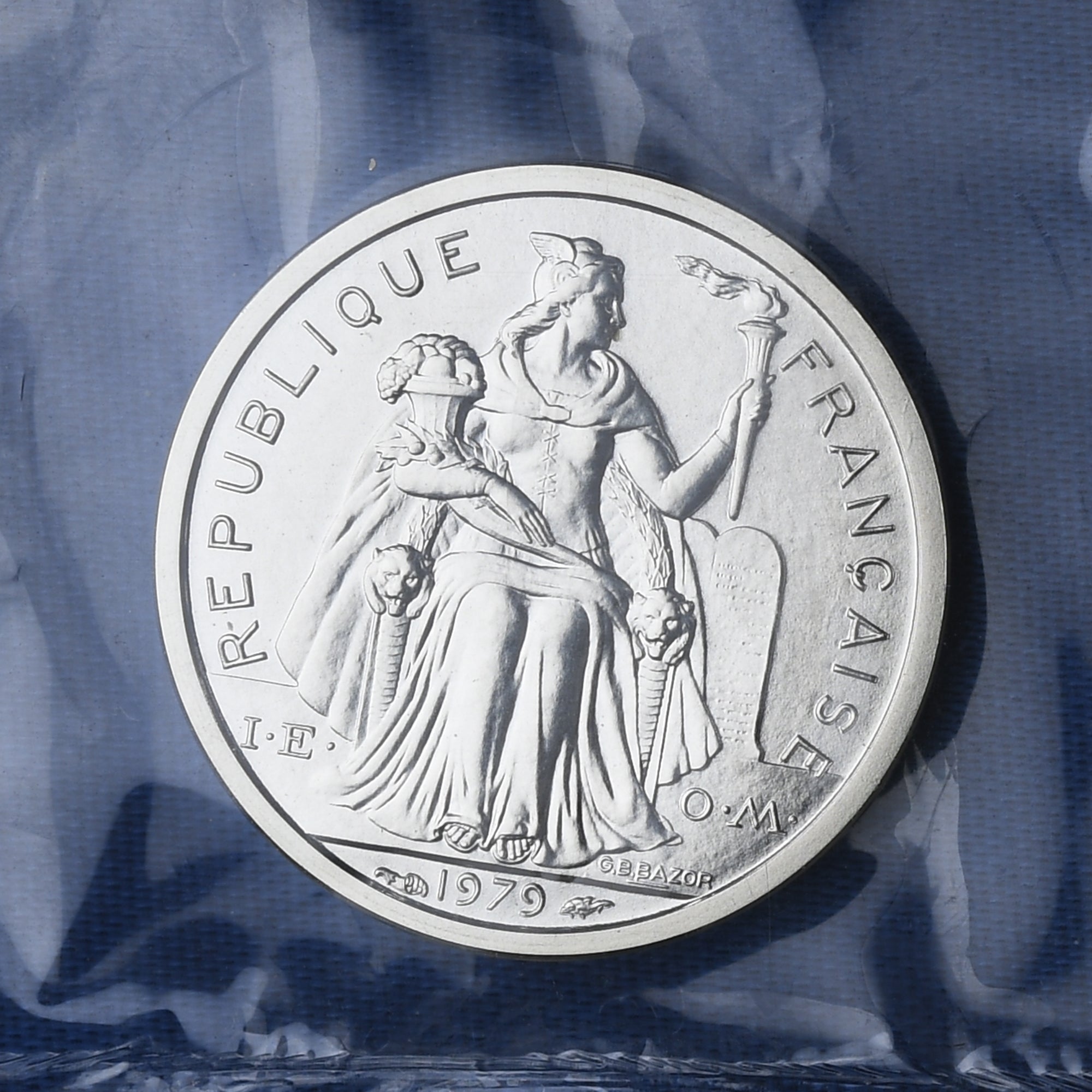 Coin, New Caledonia, 1 Franc, 1979, Paris, Piéfort, MS(65-70), Silver