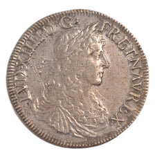 FRANCE, Écu au buste juvénile, ECU, 1663, Bayonne, KM #211.3, AU(50-53), Silver,