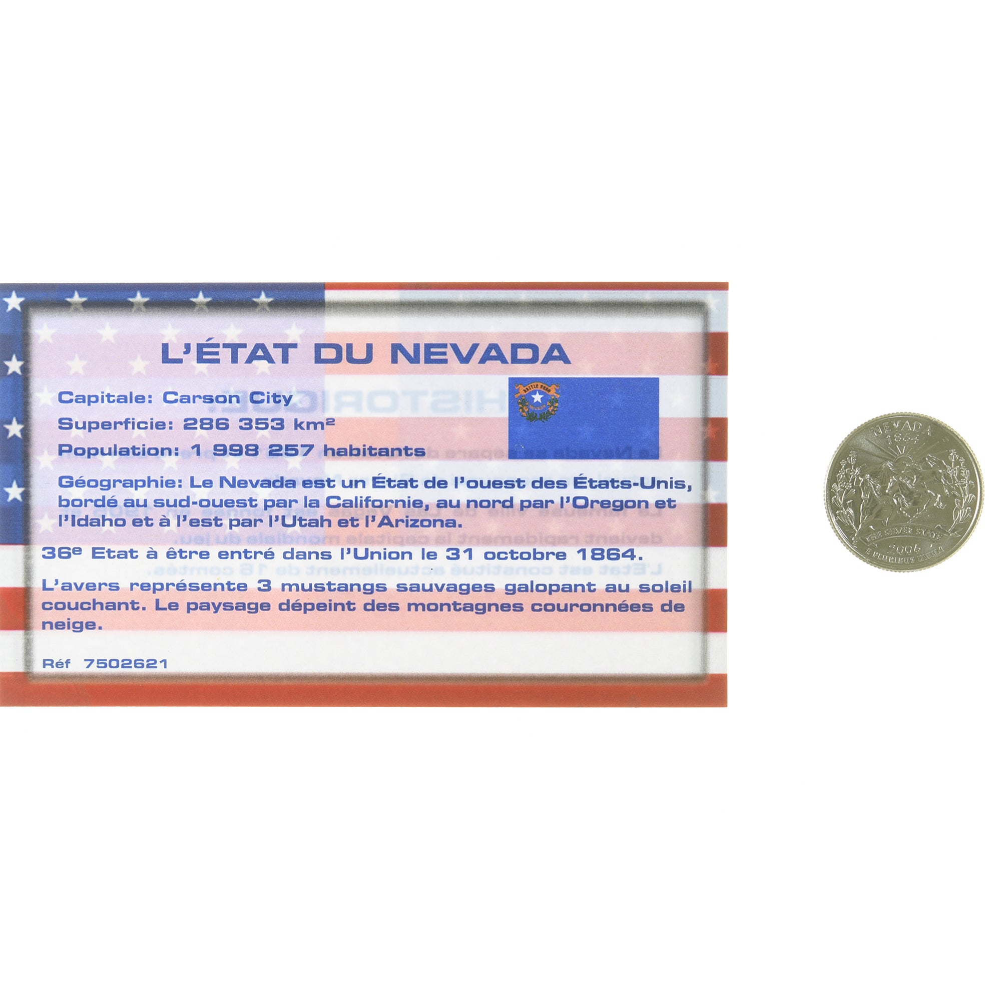 Monnaie, États-Unis, Nevada, Quarter, 2006, Denver, FDC, Cupronickel plaqué