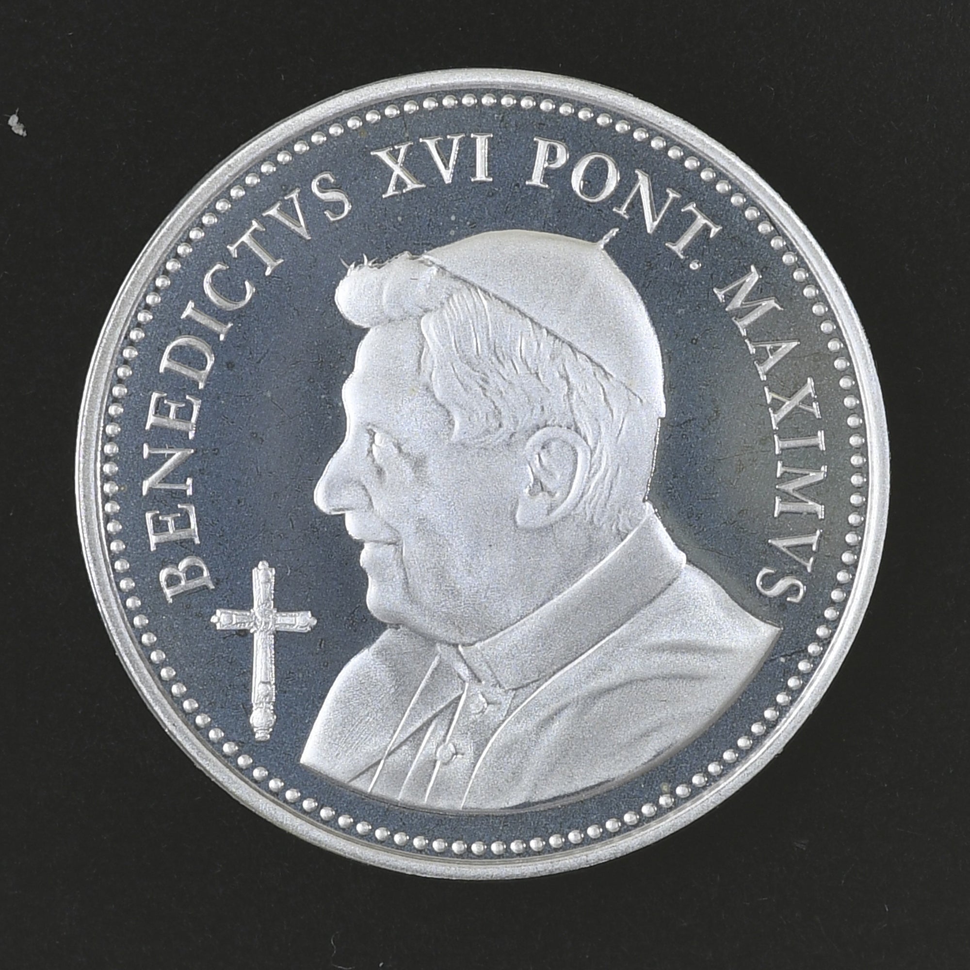 França, medalha, Benoît XVI - Souvenir 2005-2013, 2013, BE, MS(65-70), Prata