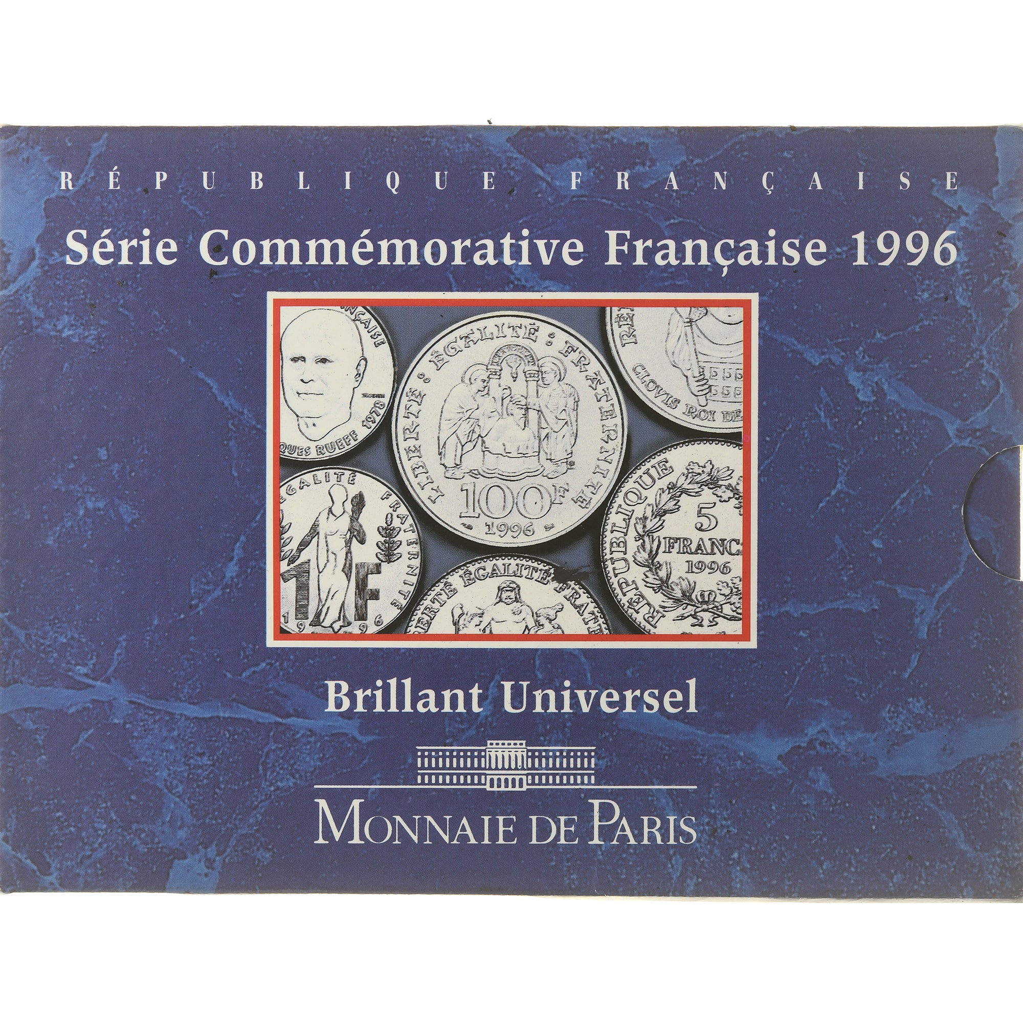 Moneta, Francia, Série Commémorative Française, Coffret 1 F., 5 F., 100F