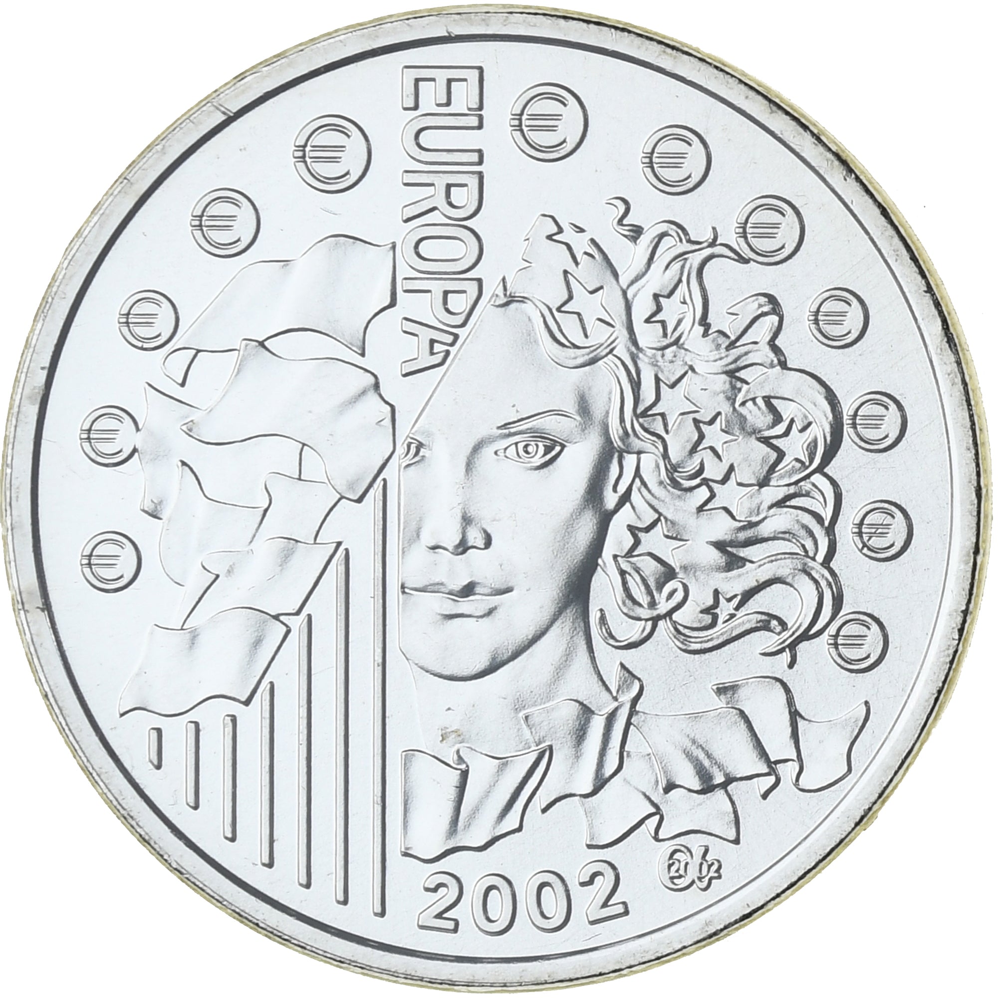 France, 1/4 Euro, Europa, 2002, Monnaie de Paris, BU, MS(65-70), Silver