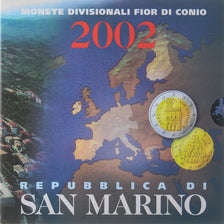 San Marino, Set 1 cts. - 2 Euro, Série Divisionnelle, 2002, FDC, MS(65-70)
