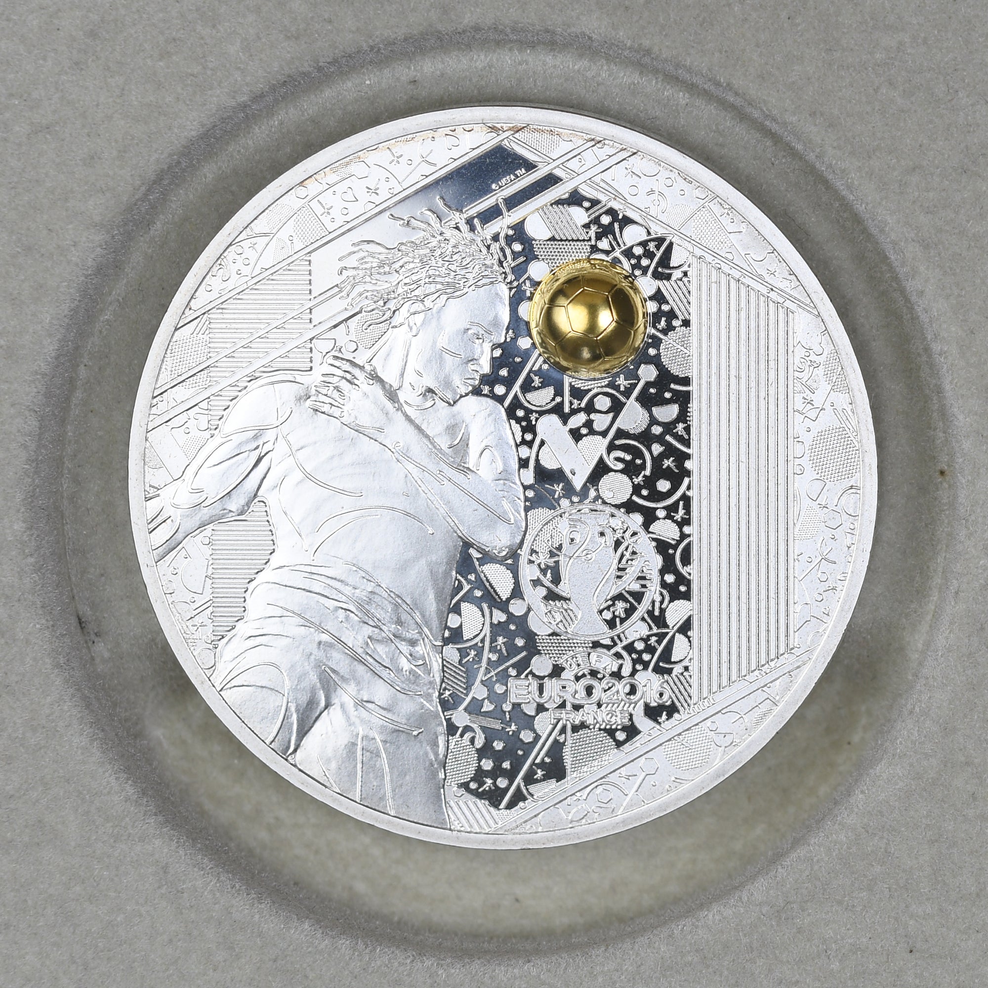 Francia, 10 Euro, UEFA Euro 2016 - Tête, 2016, Monnaie de Paris, BE, FDC, Plata
