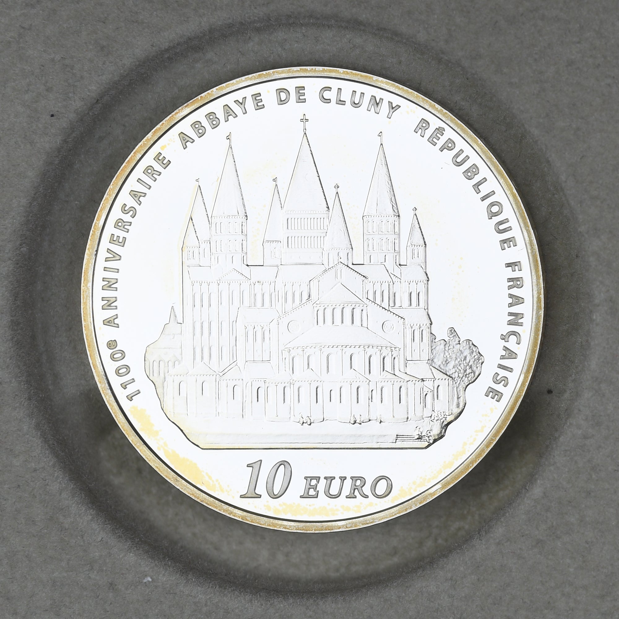 França, 10 Euro, Europa, 1100e anniversaire de Cluny, 2010, Monnaie de Paris