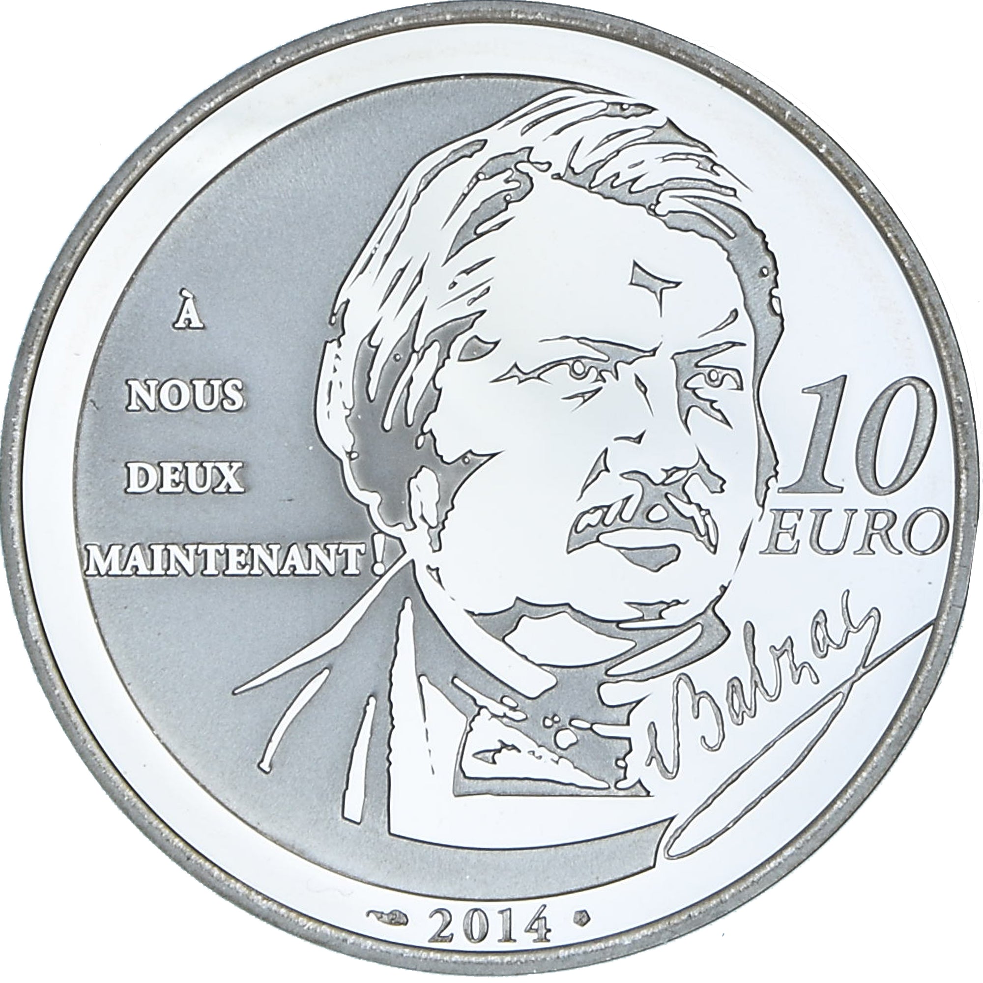 France, 10 Euro, Rastignac, 2014, Monnaie de Paris, BE, MS(65-70), Silver