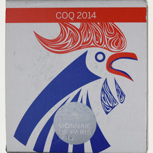 France, 10 Euro, Coq, 2014, Monnaie de Paris, BE, MS(65-70), Silver