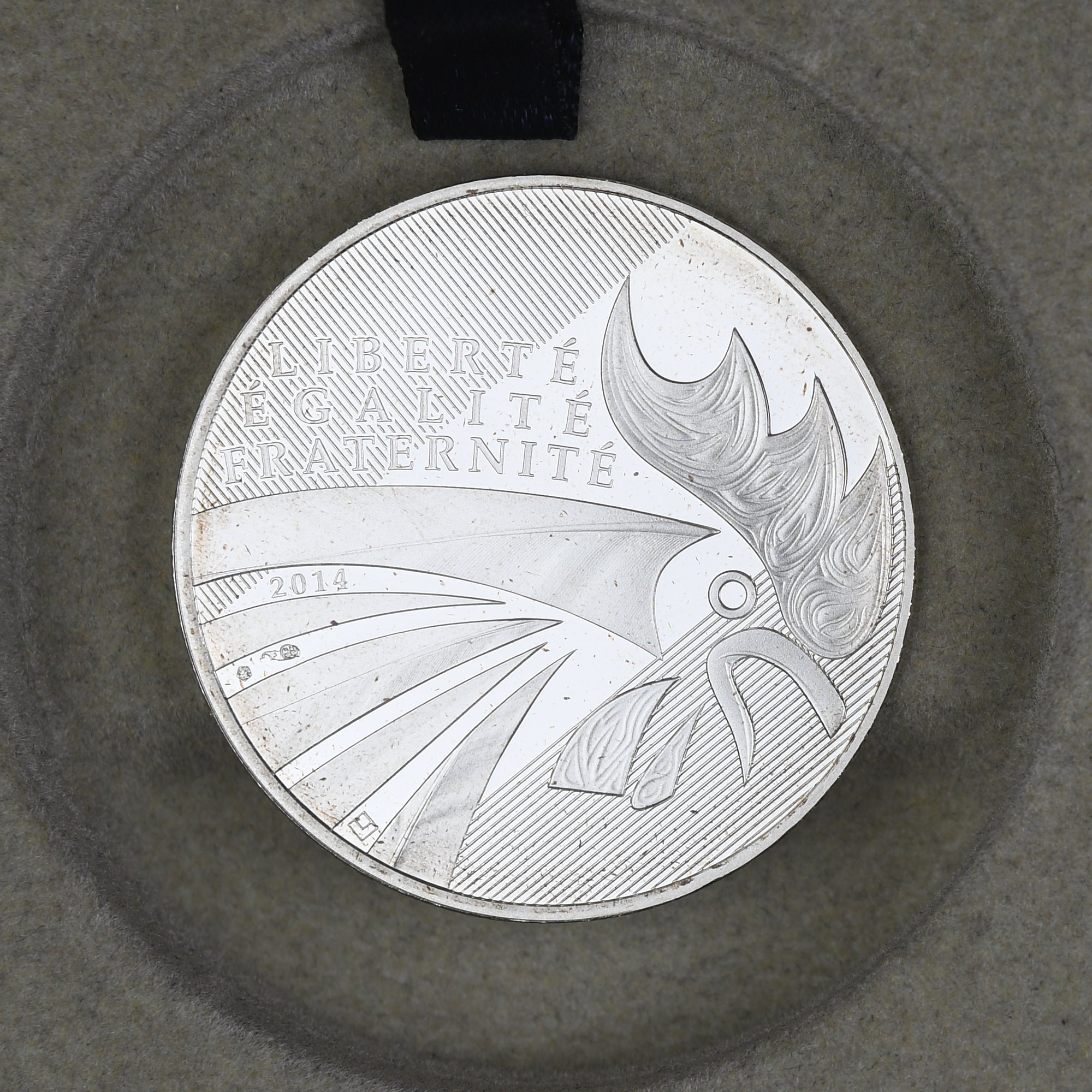 France, 10 Euro, Coq, 2014, Monnaie de Paris, BE, MS(65-70), Silver