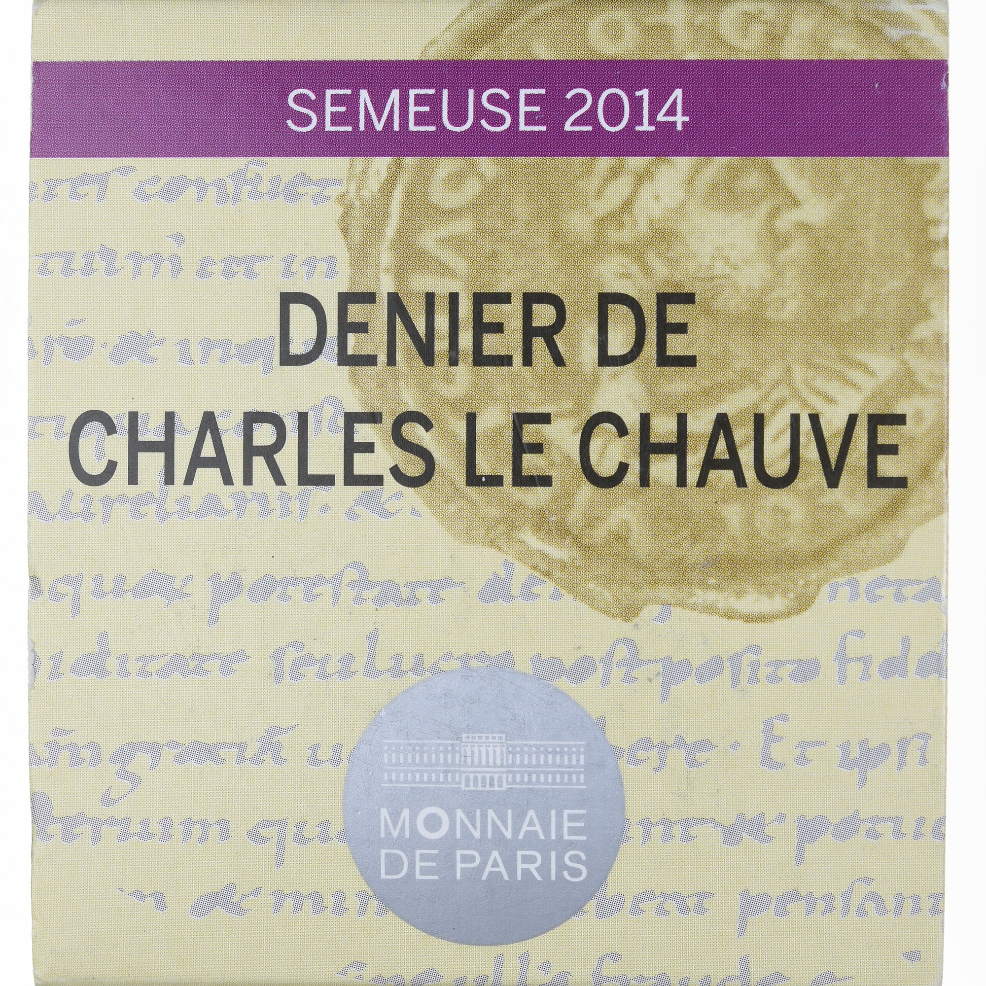 Francja, 10 Euro, Semeuse, Denier de Charles le Chauve, 2014, Monnaie de Paris