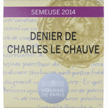 Francja, 10 Euro, Semeuse, Denier de Charles le Chauve, 2014, Monnaie de Paris