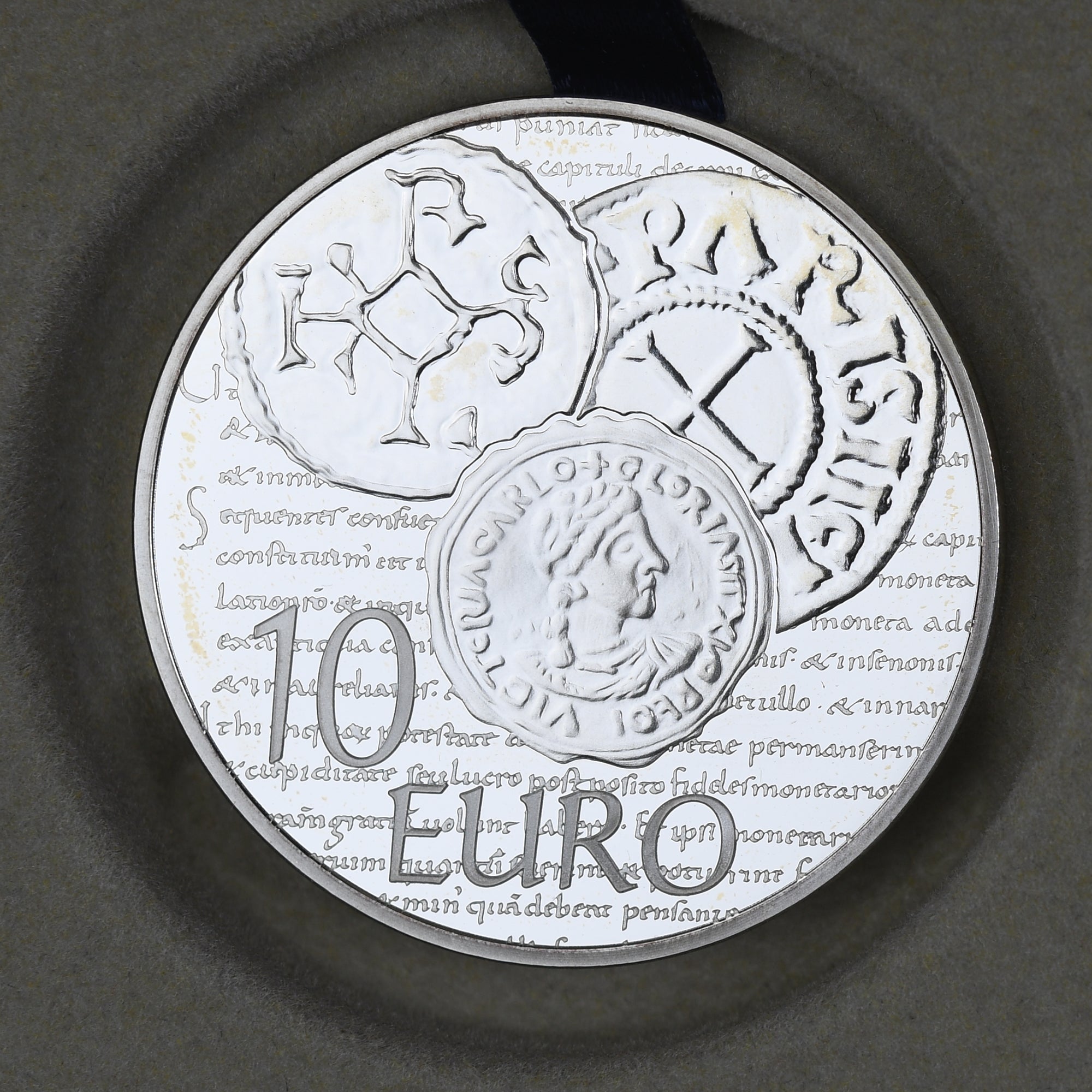 Francja, 10 Euro, Semeuse, Denier de Charles le Chauve, 2014, Monnaie de Paris