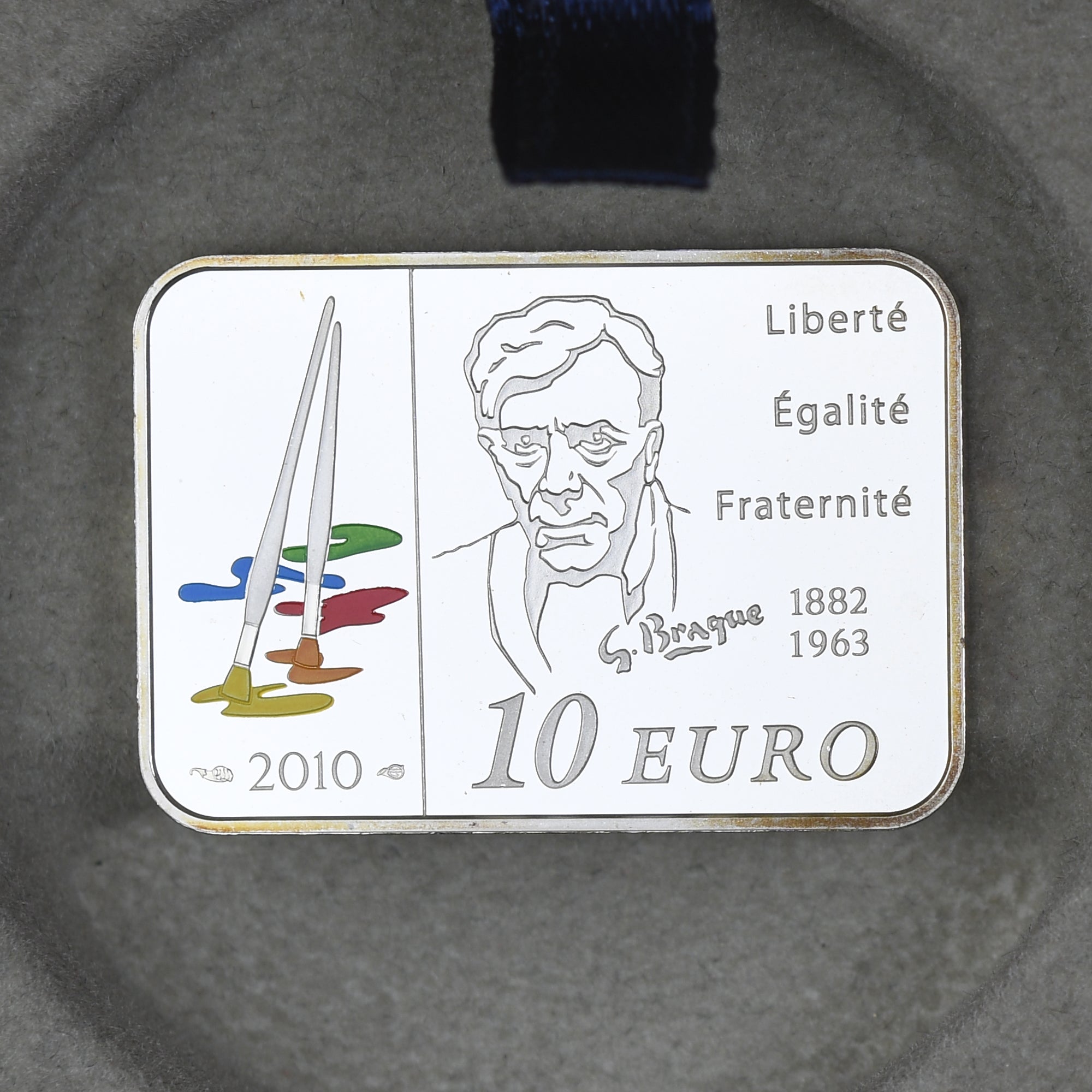 France, 10 Euro, Georges Braque, 2010, Monnaie de Paris, Colorized.BE.
