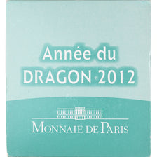 France, 10 Euro, Année du Dragon, 2012, Monnaie de Paris, BE, MS(65-70), Silver