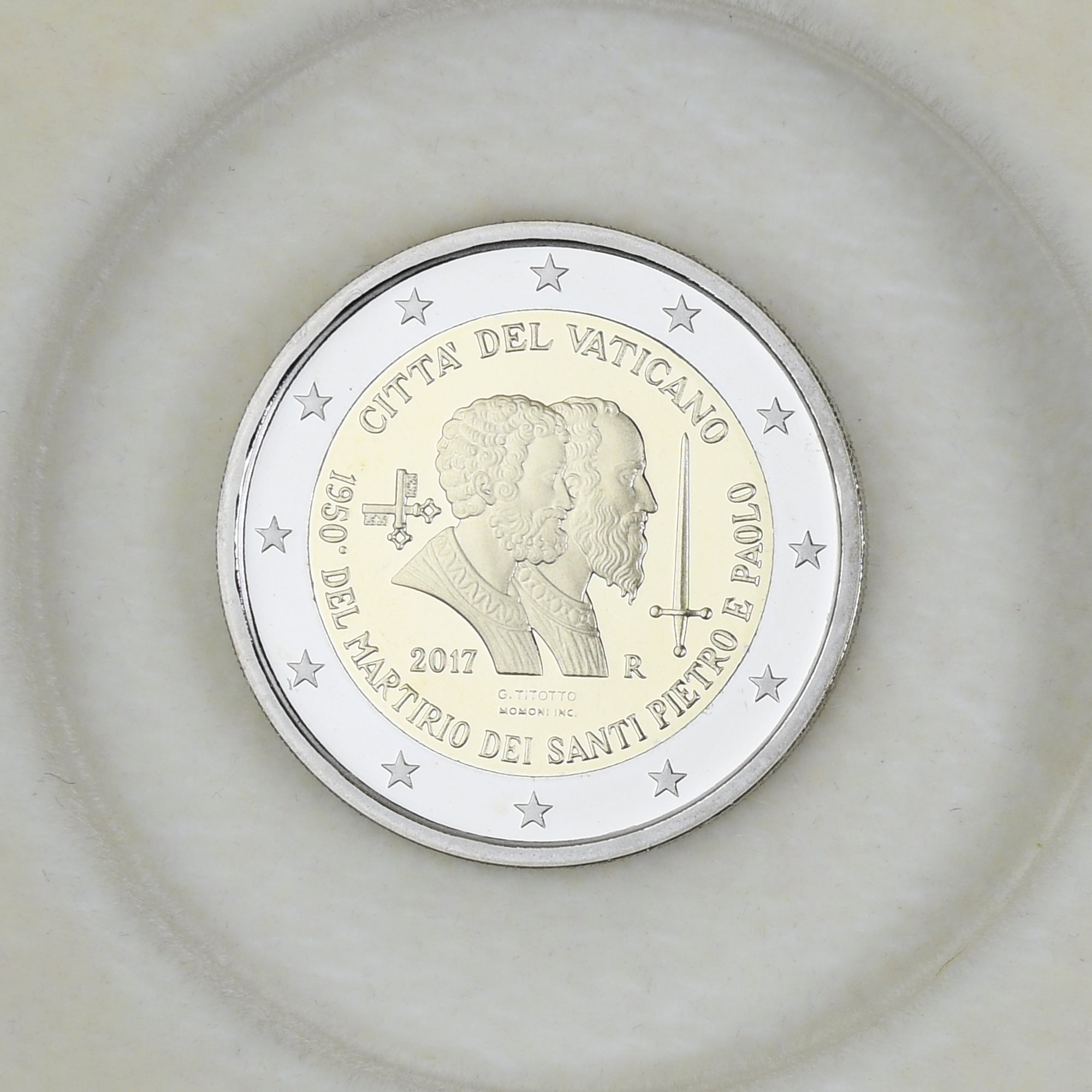 Vatican, 2 Euro, 1950ème anniversaire du martyr des Saints Pierre et Paul