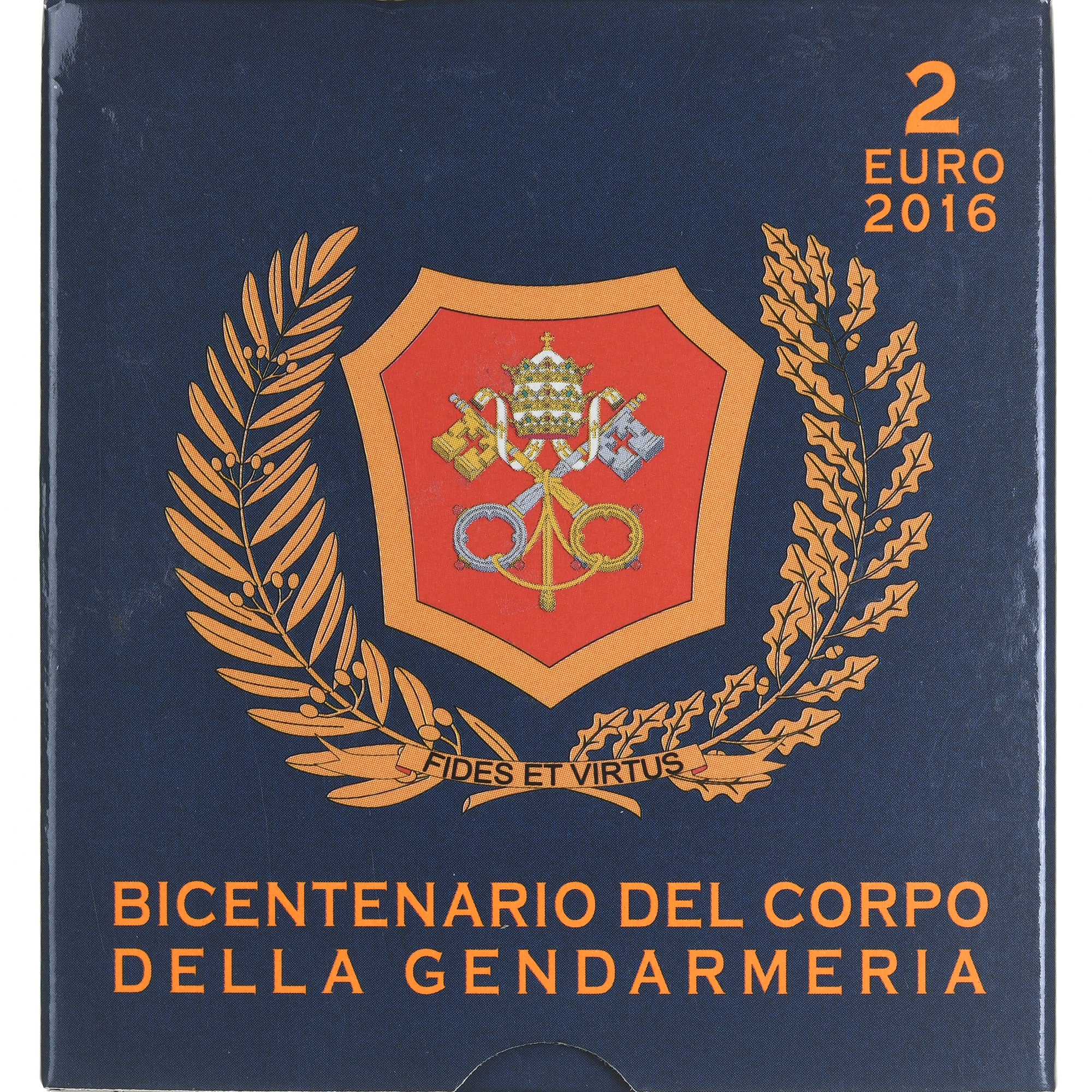 Vaticano, 2 Euro, Bicentenaire de la Gendarmerie du Vatican, 2016, Rome, Proof
