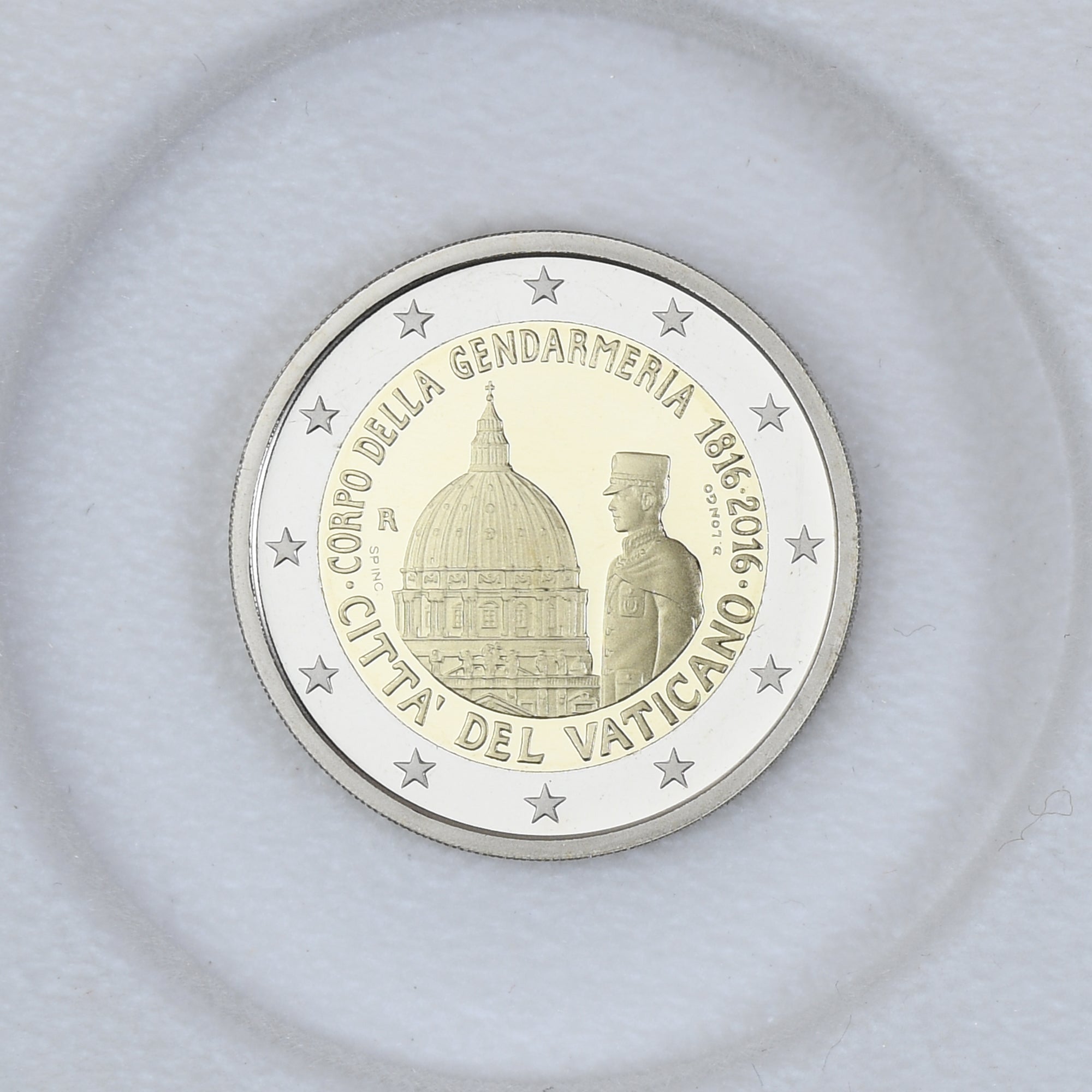 Vaticano, 2 Euro, Bicentenaire de la Gendarmerie du Vatican, 2016, Rome, Proof