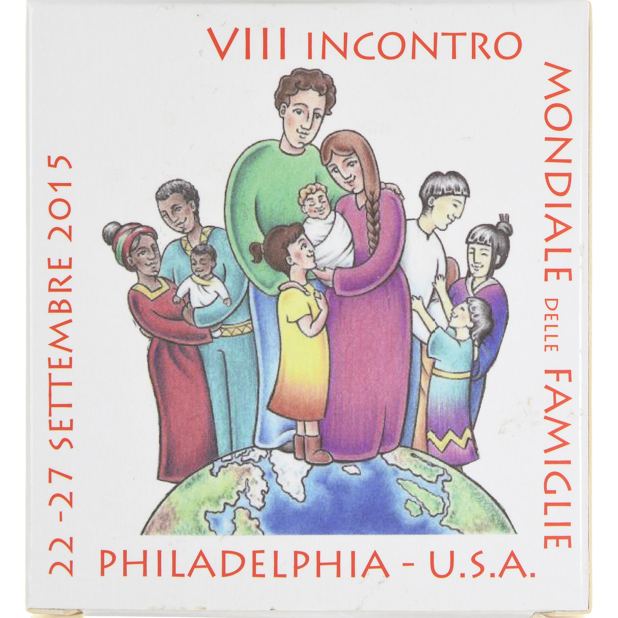 Vaticano, 2 Euro, 8ème rencontre mondiale des familles, 2015, Rome, Proof, FDC