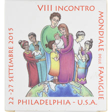 Vaticano, 2 Euro, 8ème rencontre mondiale des familles, 2015, Rome, Proof, FDC