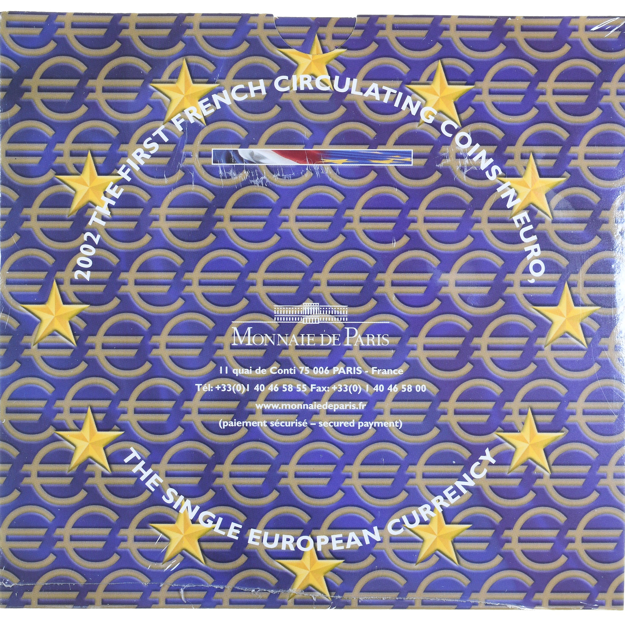 Francja, Coffret 1c. à 2€, 2002, Monnaie de Paris, FDC.BU, MS(65-70), ND