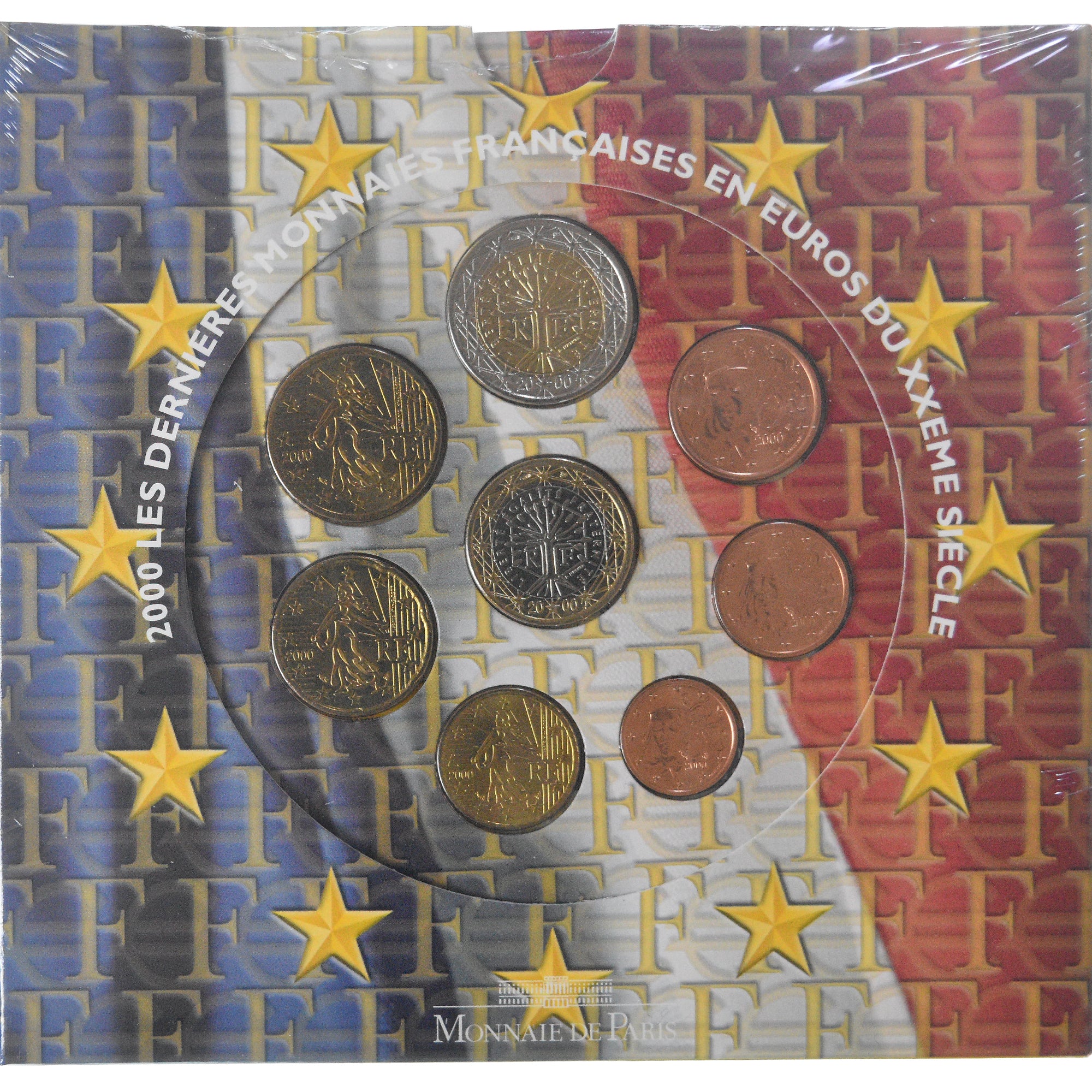 Frankrijk, Coffret 1c. à 2€, 2000, Monnaie de Paris, FDC.BU, FDC, n.v.t.