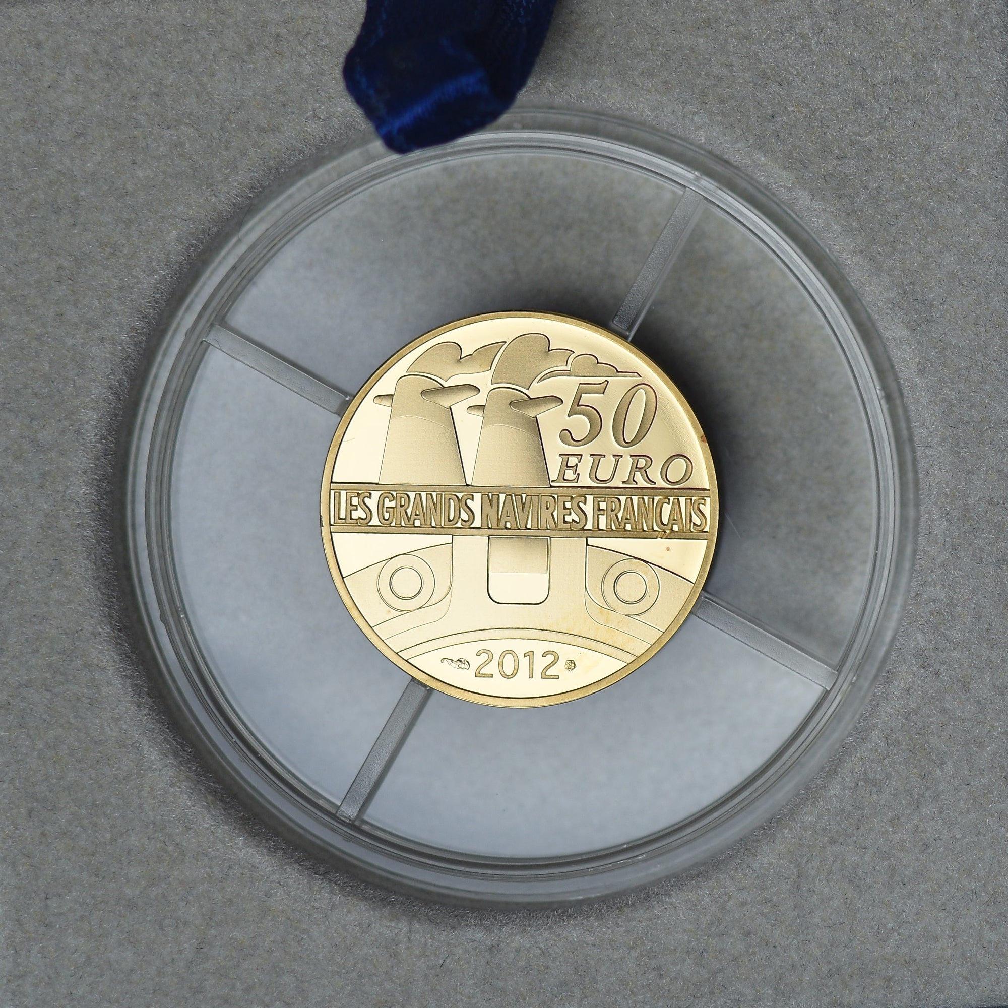 France, 50 Euro, Le France, 2012, Monnaie de Paris, Proof / BE, FDC, Or