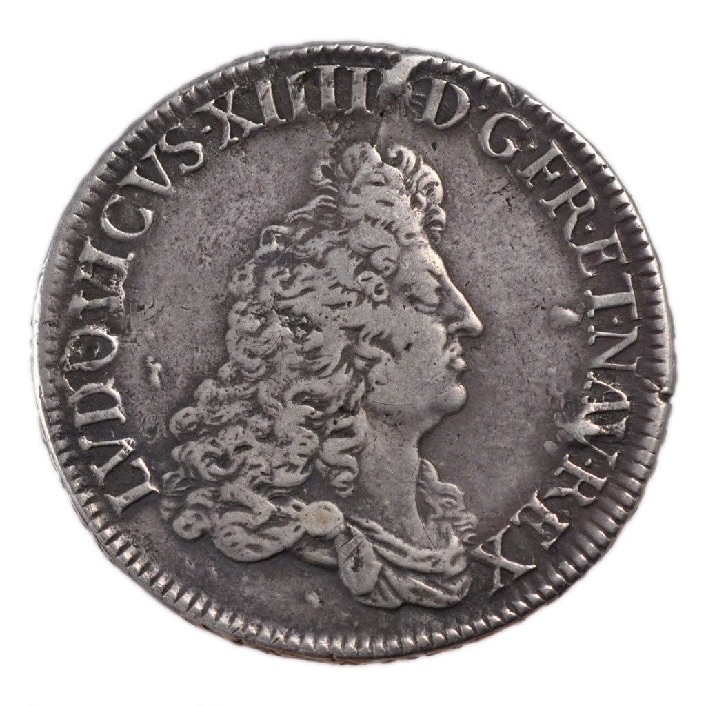 FRANCE, Écu de Flandre, ECU, 1686, Lille, KM #257.2, EF(40-45), Silver, Gadoury