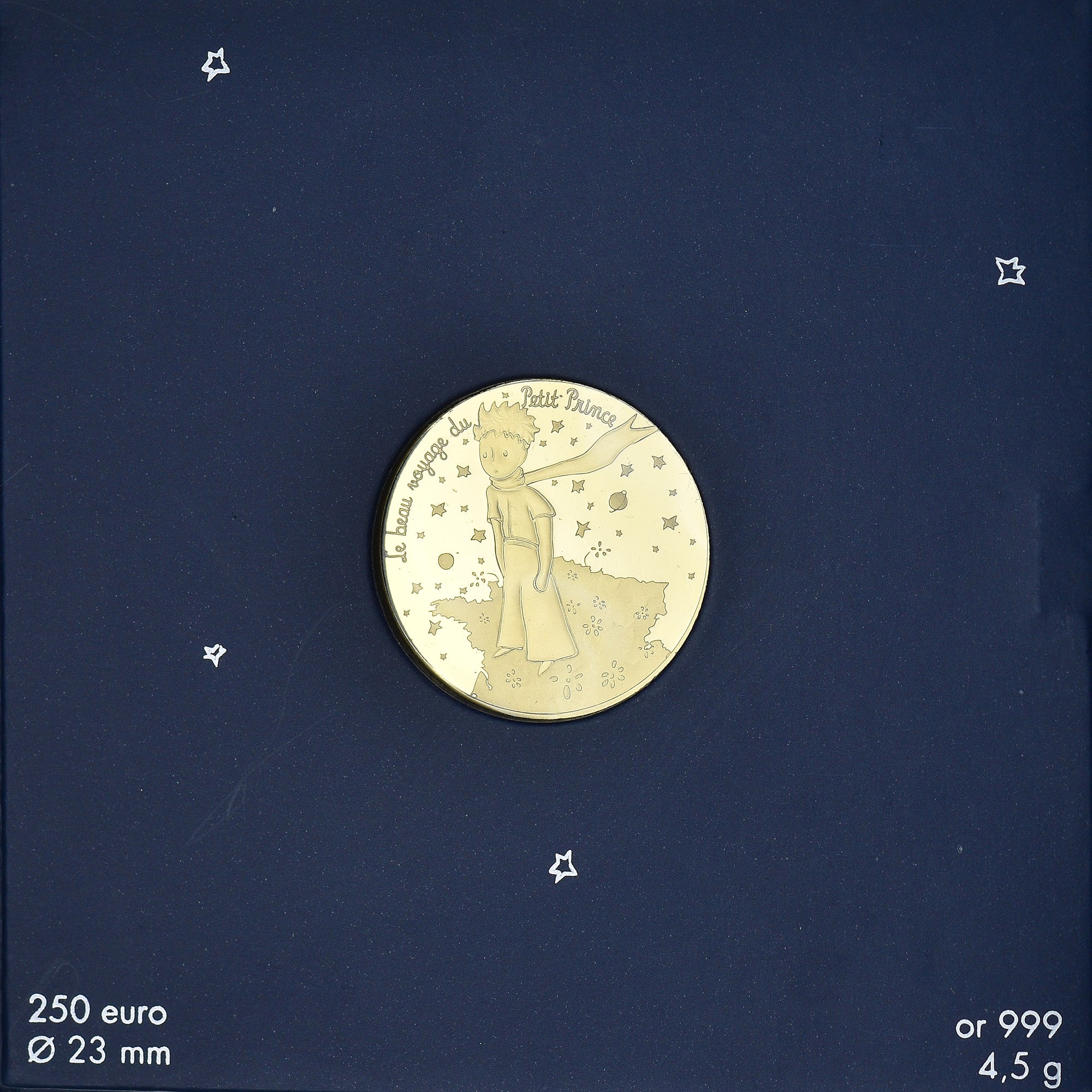 Francja, 250 Euro, Le beau voyage du Petit Prince, 2016, Monnaie de Paris, FDC