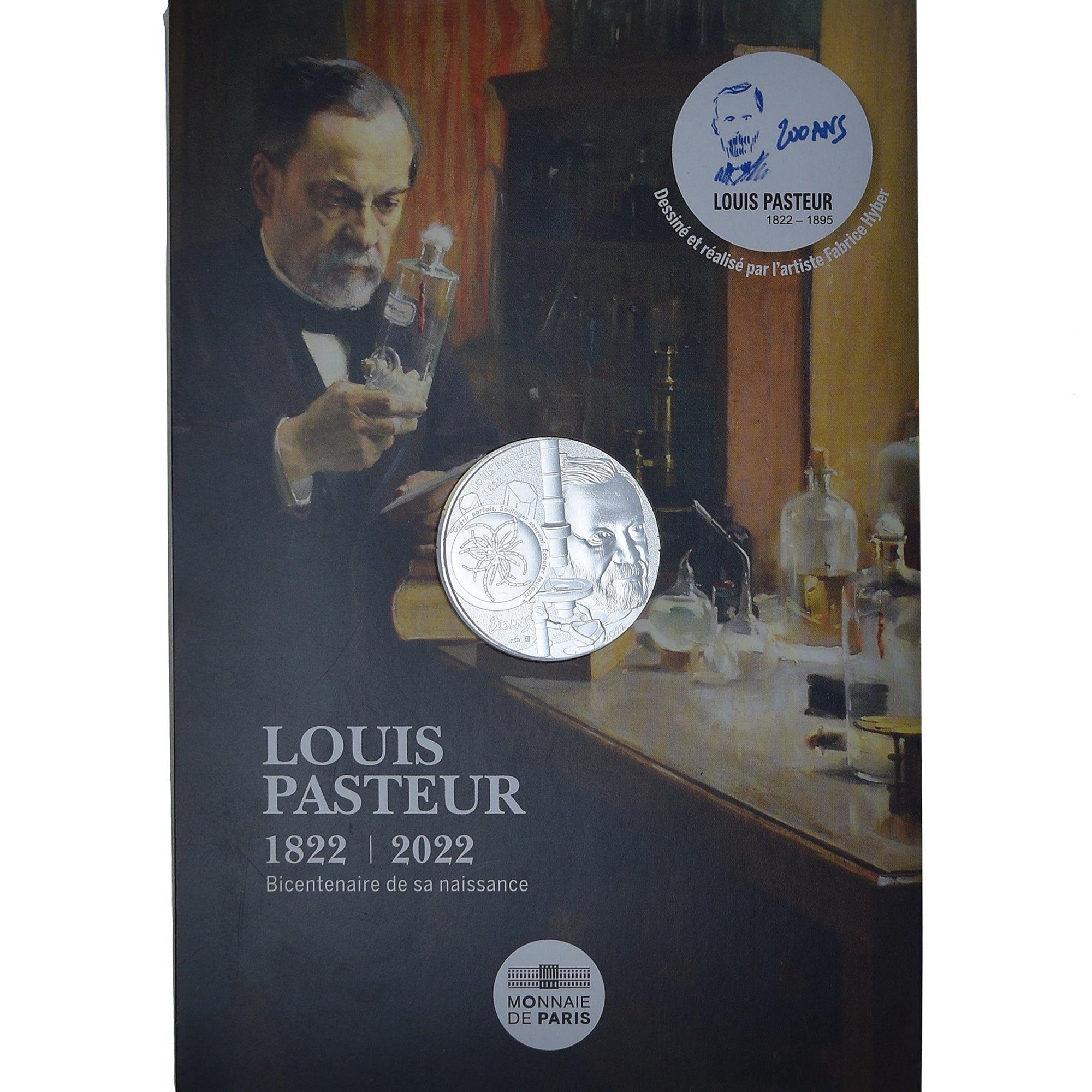 France, 10 Euro, Louis Pasteur - Bicentenaire, 2022, Monnaie de Paris, FDC