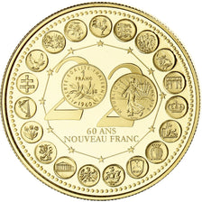 Francia, medalla, L'Europe des XXVII, 60 ans du Nouveau Franc, 2020, ESSAI, SC+