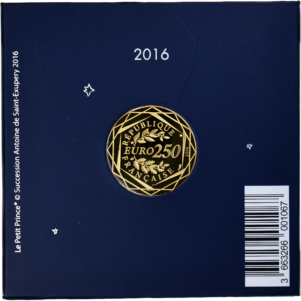France, 250 Euro, Le beau voyage du Petit Prince, 2016, Monnaie de Paris