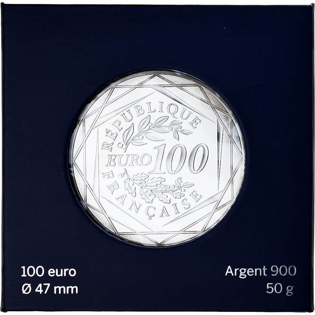 France, 100 Euro, Auguste Rodin, 2017, Monnaie de Paris, FDC, Argent