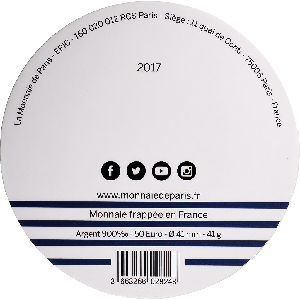Frankreich, 50 Euro, Jean-Paul Gaultier - Bal du 14 Juillet, 2017, Monnaie de