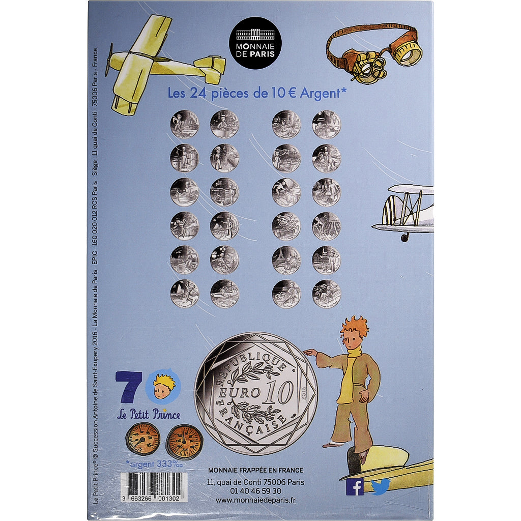Francia, 10 Euro, Le Petit Prince - En avion au-dessus de Toulouse, 2016