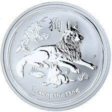 Coin, Australia, Elizabeth II, Year of the Dog, 1 Dollar, 1 Oz, 2018, MS(65-70)