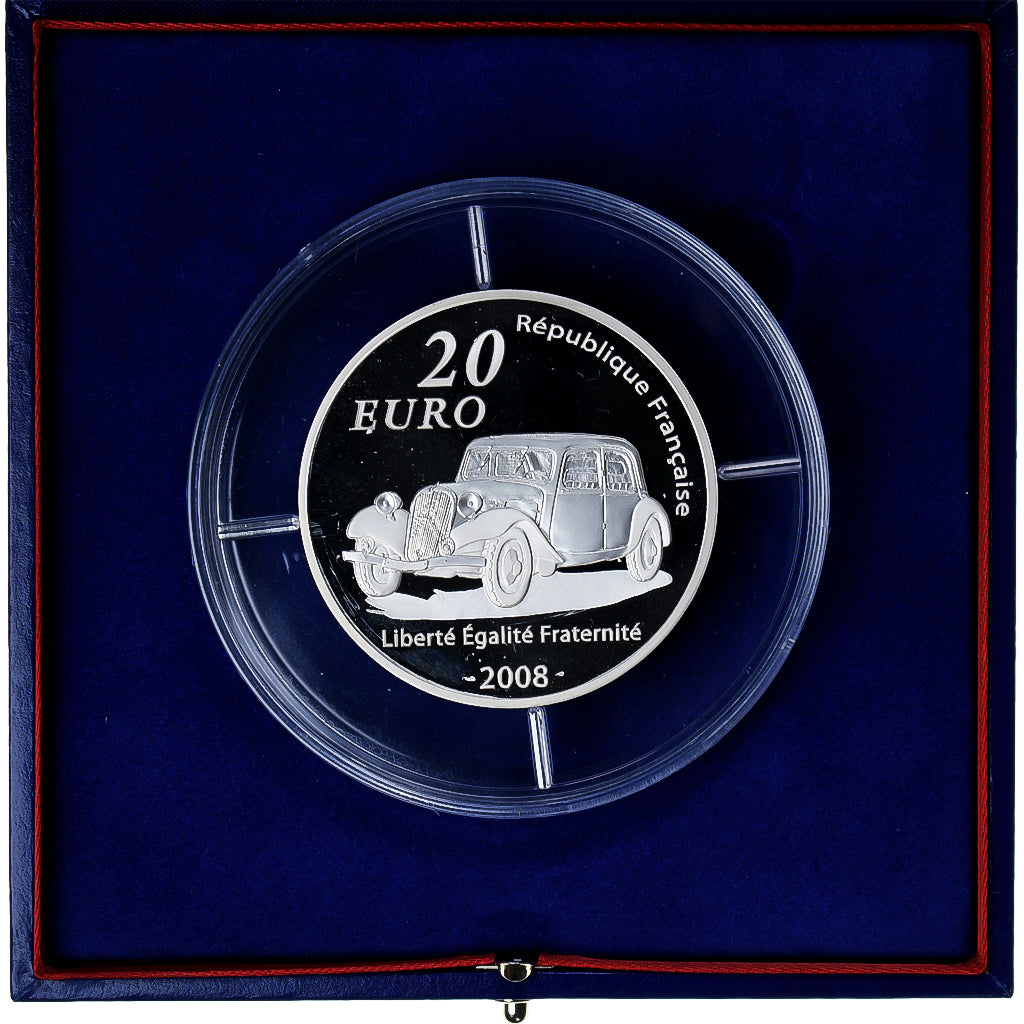 France, 20 Euro, André Citroën, 2008, Monnaie de Paris, Proof / BE, FDC