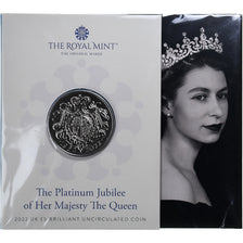 Coin, Great Britain, Elizabeth II, Platinium Jubilee, 5 Pounds, 2022, British