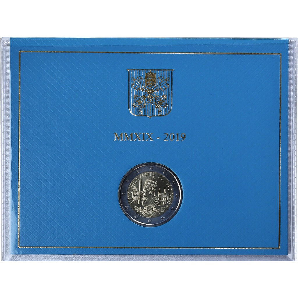 Vatican, Pape François, 2 Euro, 90 ans de la fondation de l'état du Vatican