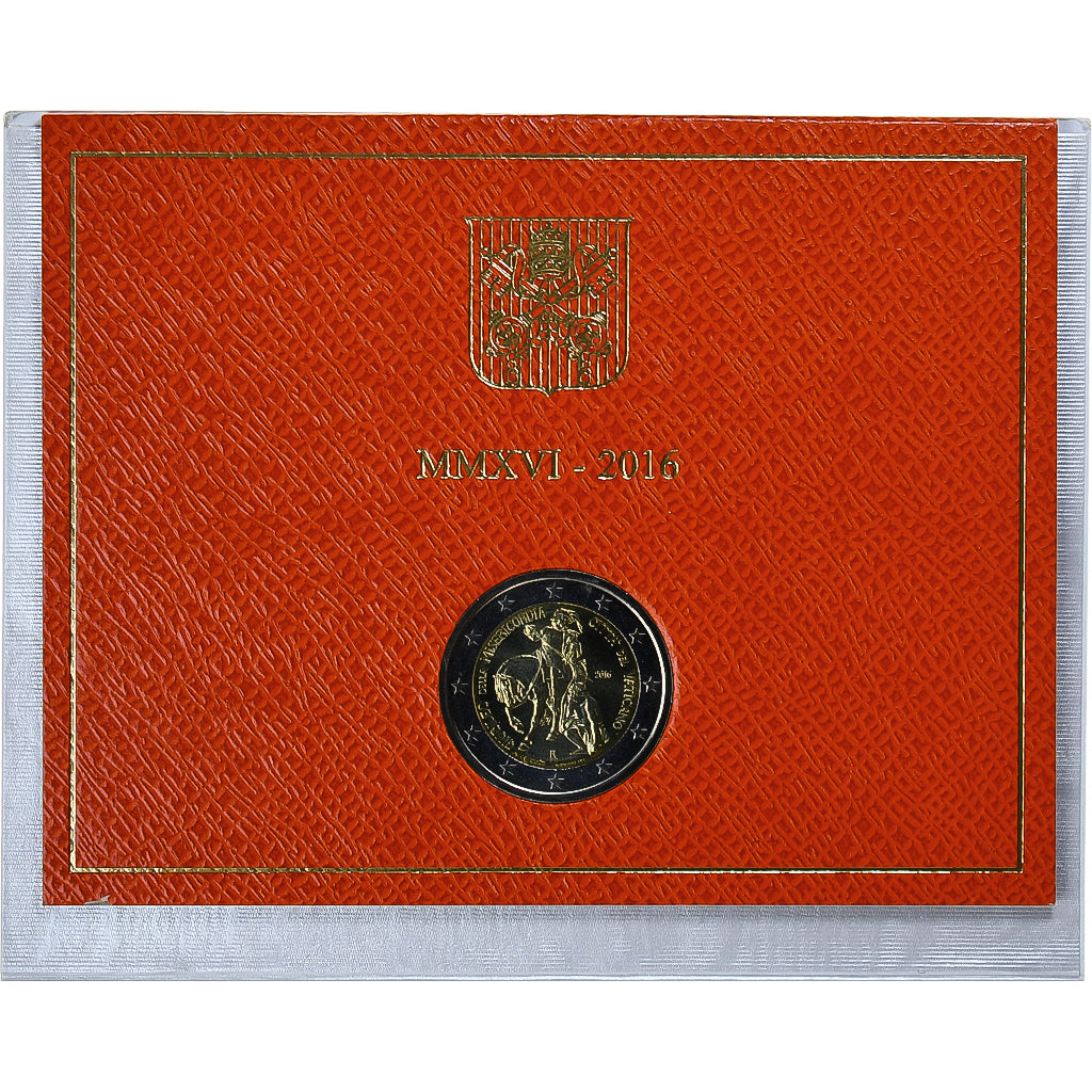 Vatican, Pape François, 2 Euro, Jubilé de la Miséricorde, 2016, Rome, FDC