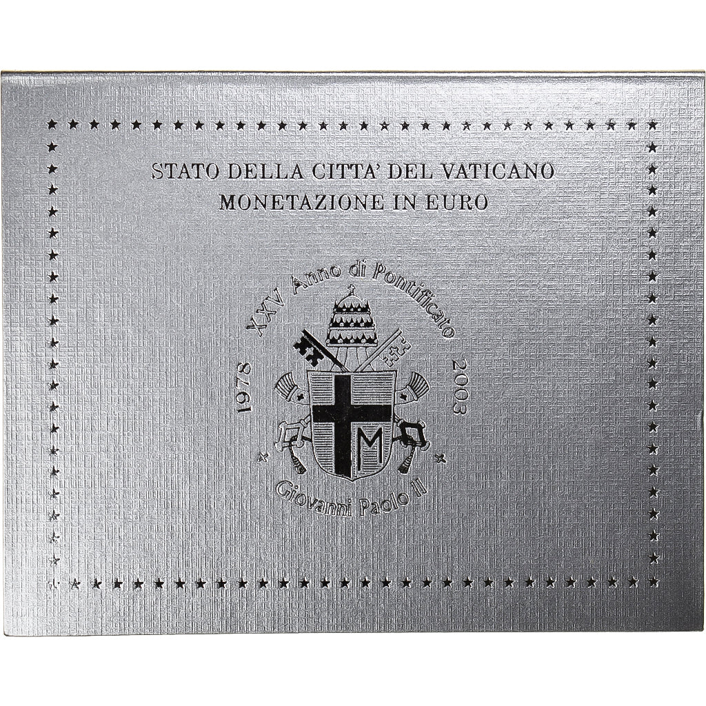 Watykan, Jean-Paul II, Set 1 ct. - 2 Euro, 2003 - Anno XXV, Rome, MS(65-70), ND