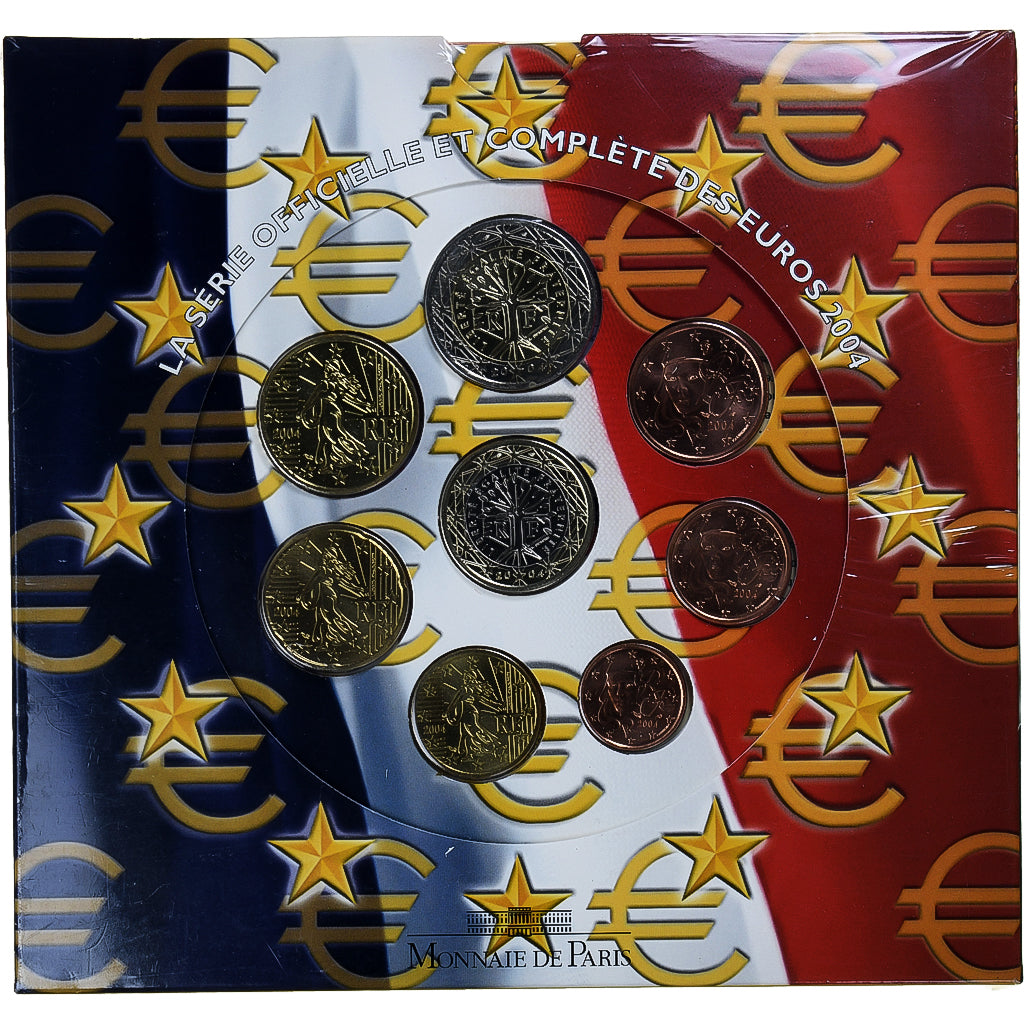 Frankreich, Coffret 1c. à 2€, 2004, Monnaie de Paris, BU, STGL