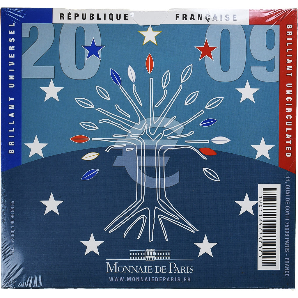 Francja, Coffret 1c. à 2€, 2009, Monnaie de Paris, BU, MS(65-70), ND
