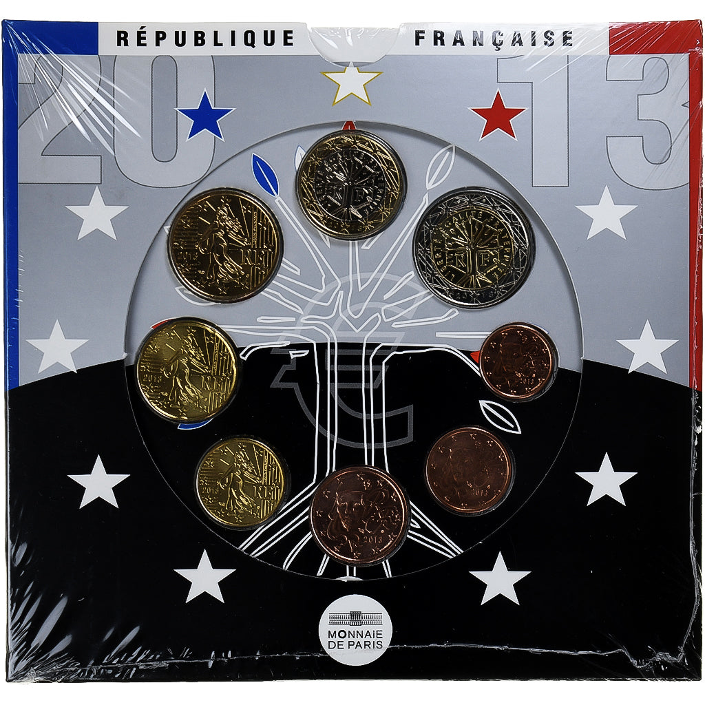 France, Coffret 1c. à 2€, 2013, Monnaie de Paris, BU, FDC