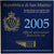 San Marino, Set 1 ct. - 5 Euro, Série Divisionnelle, 2005, Coin Card .BU, FDC