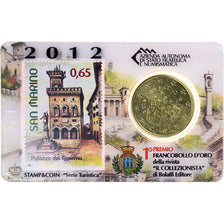 San Marino, 50 Euro Cent, Palazzo del Governo, 2012, Rome, Coin card.FDC, FDC