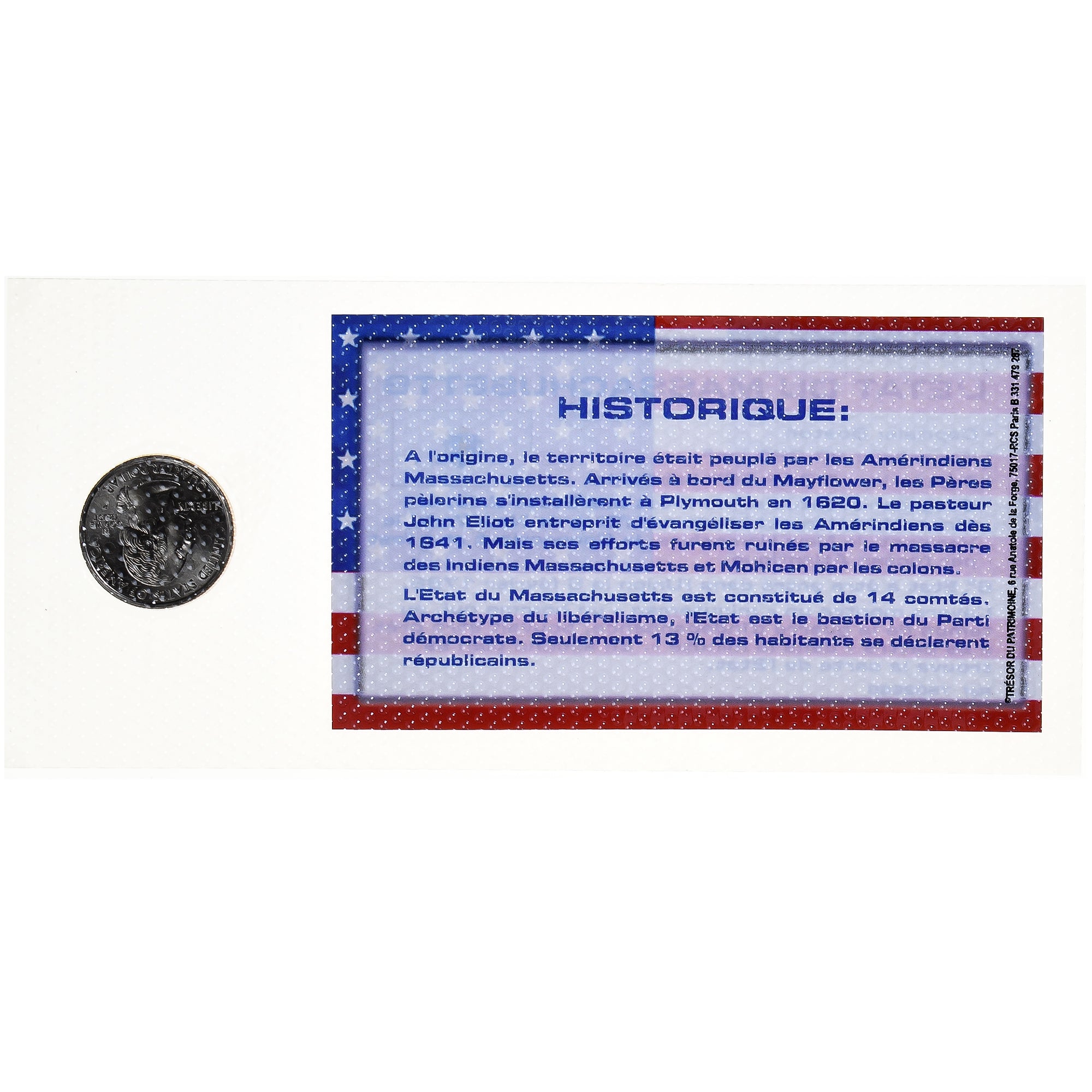 Monnaie, États-Unis, Massachusetts, Quarter, 2000, Philadelphie, FDC