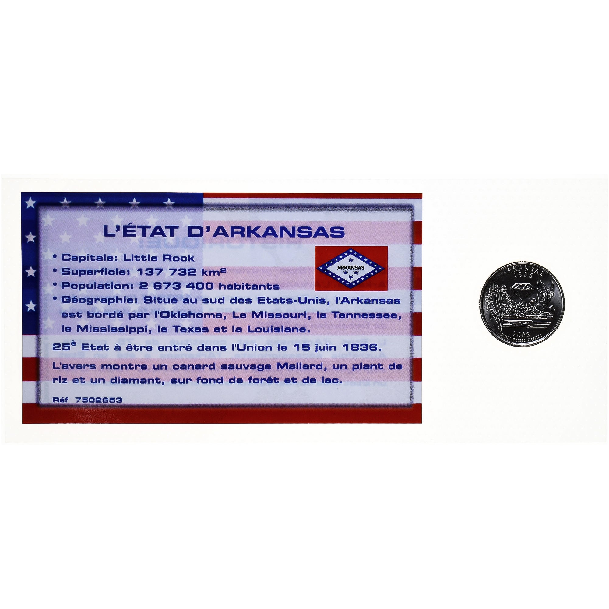 Monnaie, États-Unis, Arkansas, Quarter, 2003, Philadelphie, FDC, Cupronickel