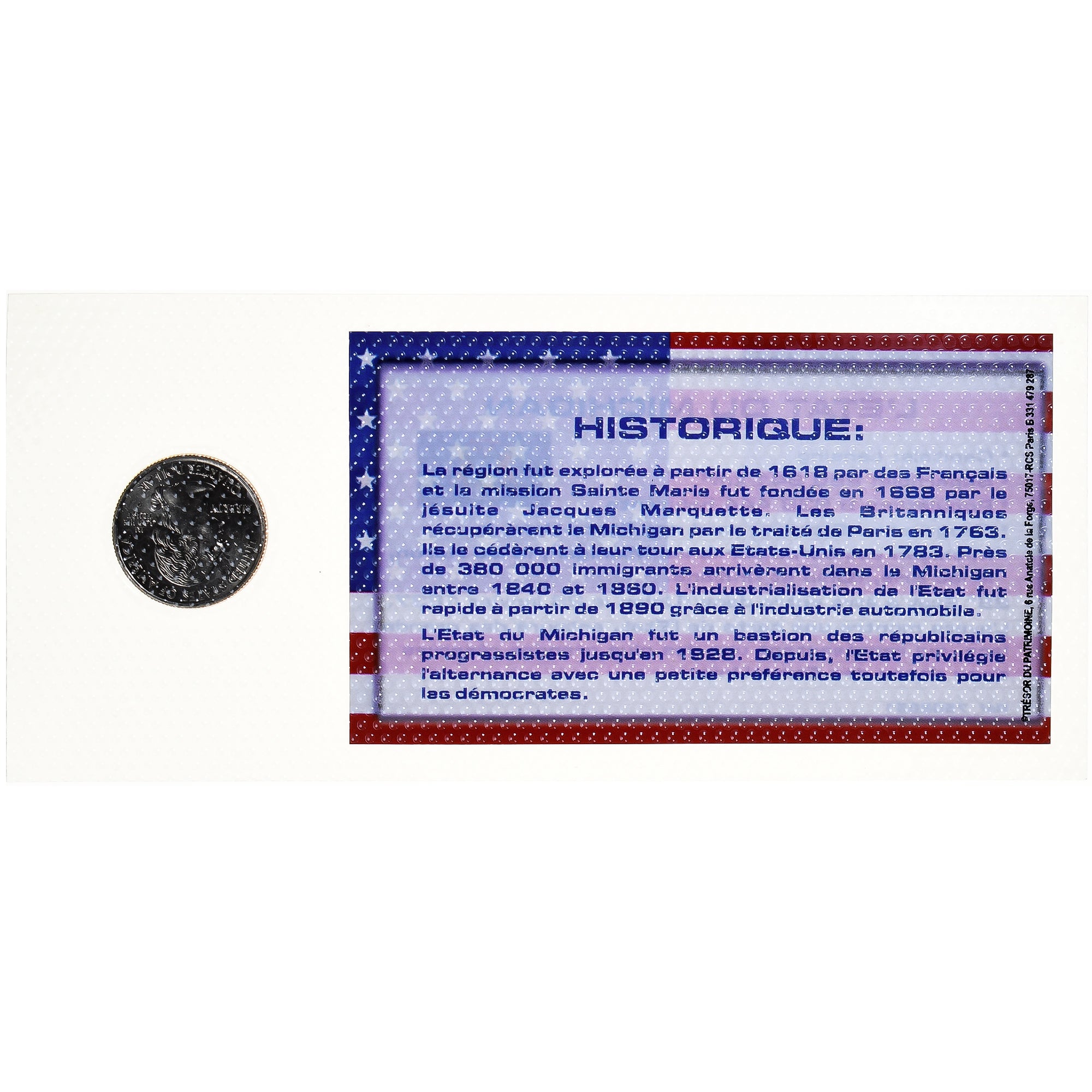 Monnaie, États-Unis, Michigan, Quarter, 2004, Philadelphie, FDC, Cupronickel